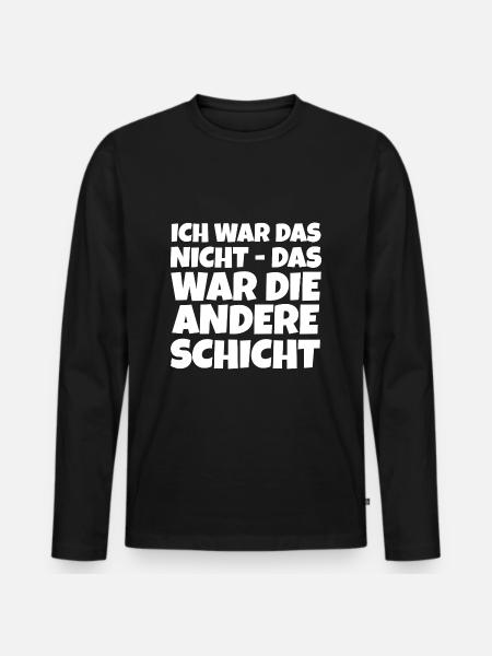 Schichtarbeit Schichtdienst - Männer Premium Bio Langarmshirt - Schwarz