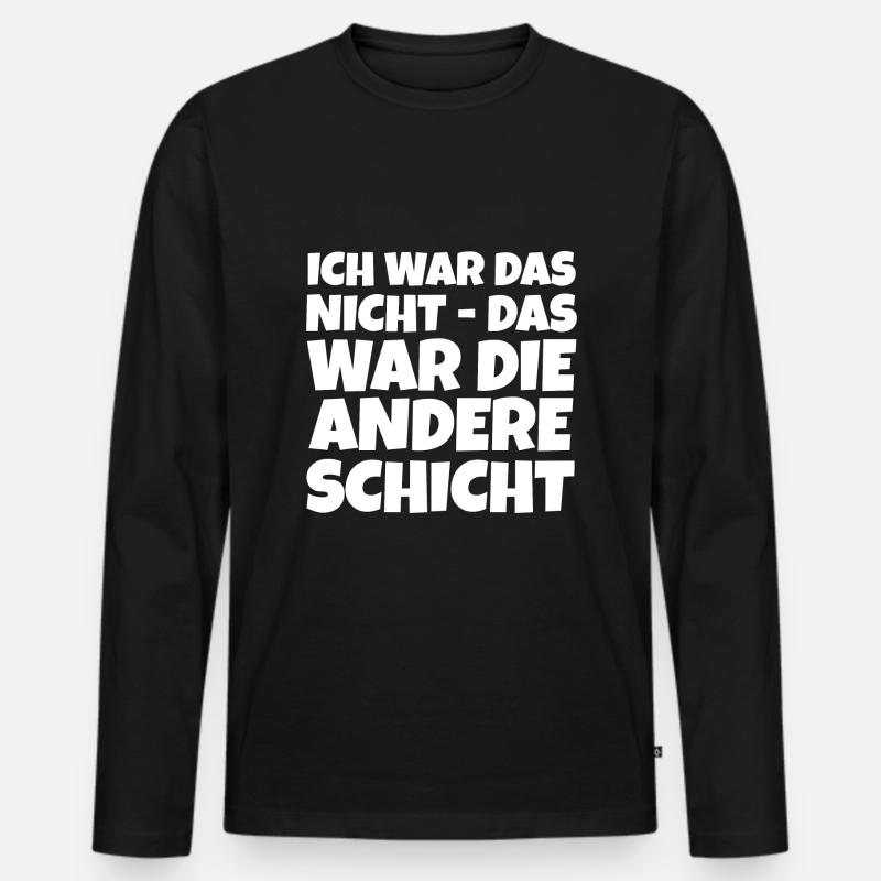 Schichtarbeit Schichtdienst - Männer Premium Bio Langarmshirt - Schwarz