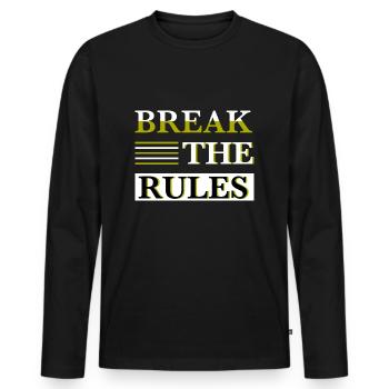 Cooler Spruch und lustige Sprüche - Männer Premium Bio Langarmshirt - Schwarz - Vorne - Nico (187cm)