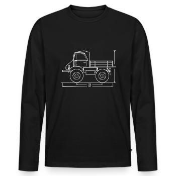 Unimog - Oldtimer - Offroad - Dispositif moteur universel - T-shirt manches longues Premium bio Homme - noir - Devant - Nico (187cm)