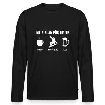 Snowboarder Snowboardurlaub Snowboarden - Männer Premium Bio Langarmshirt - Schwarz - Vorne - Nico (187cm)