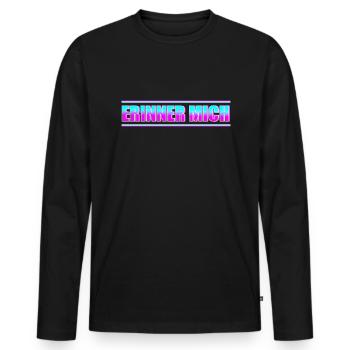 Erinner Mich zum Feiern - Männer Premium Bio Langarmshirt - Schwarz - Vorne - Nico (187cm)