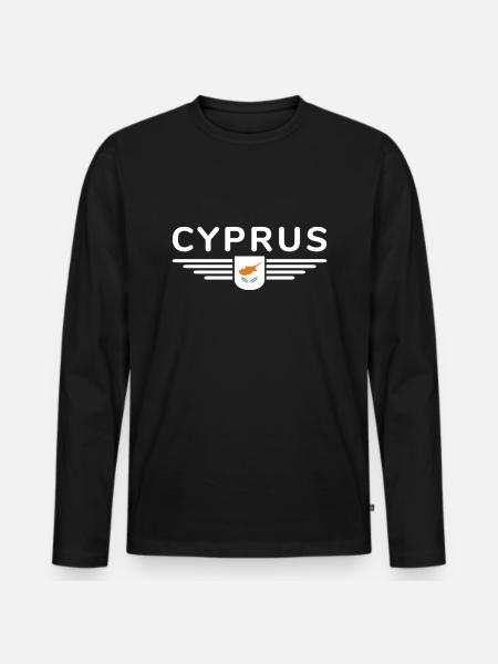 Cyprus Design – Island of Diversity - Men's Premium Organic Long Sleeve Shirt - black