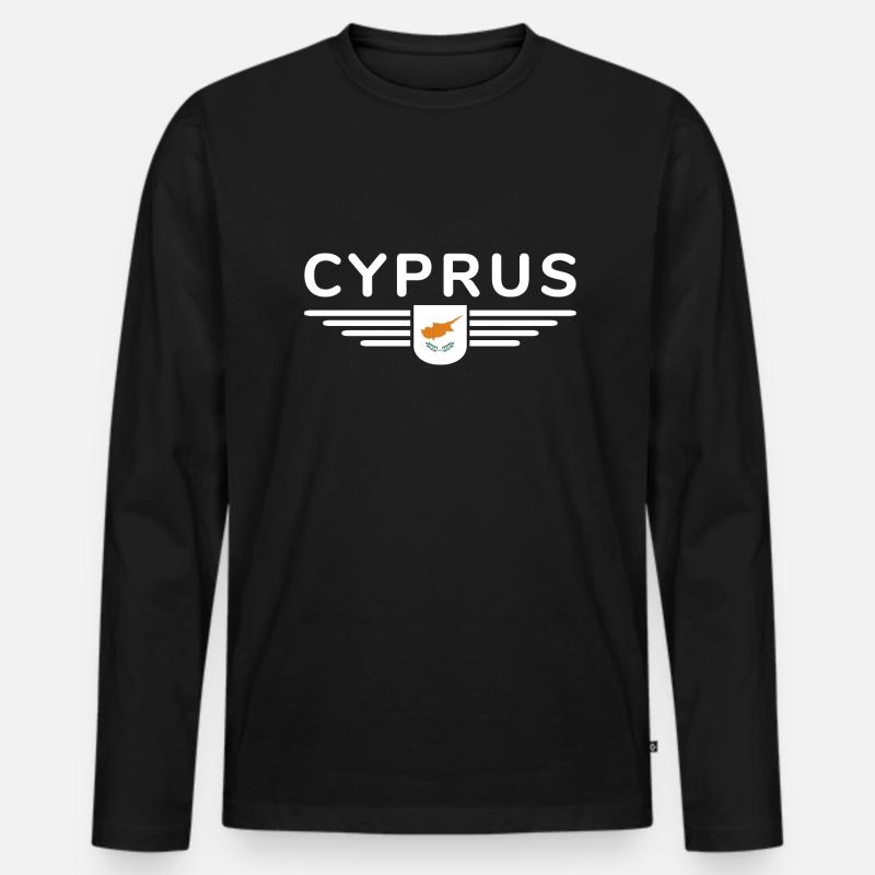 Zypern Design – Insel der Vielfalt - Männer Premium Bio Langarmshirt - Schwarz