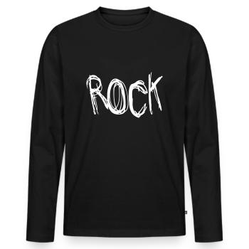 skirt - Men's Premium Organic Long Sleeve Shirt - black - Front - Nico (187cm)