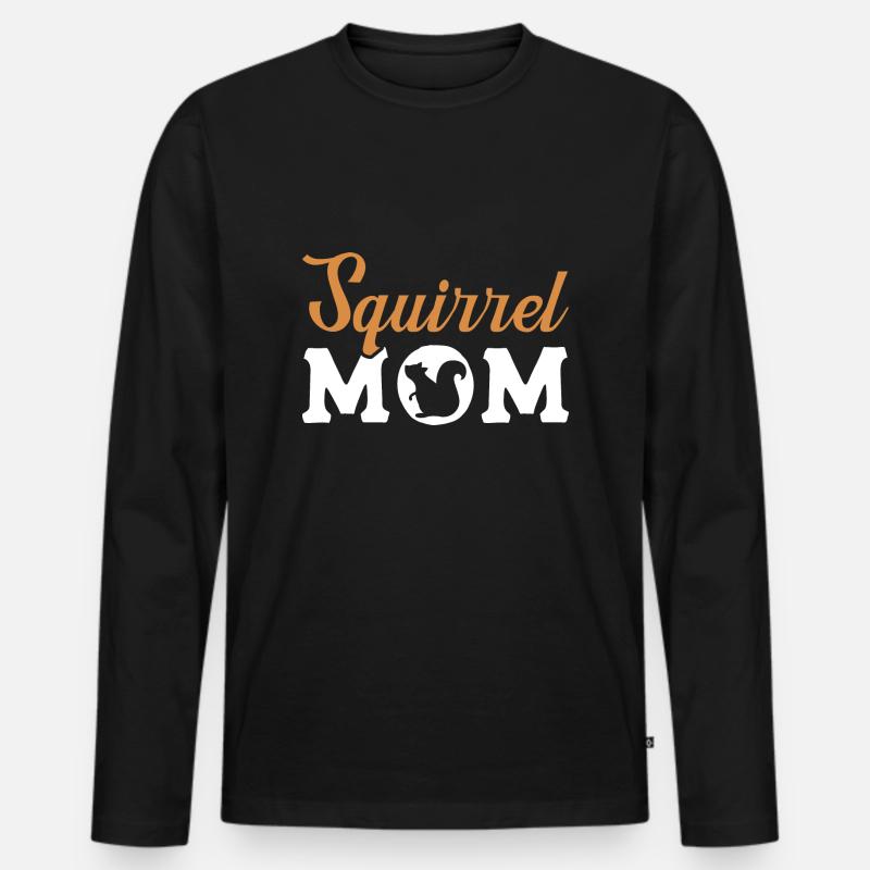 Eichhörnchen - Männer Premium Bio Langarmshirt - Schwarz