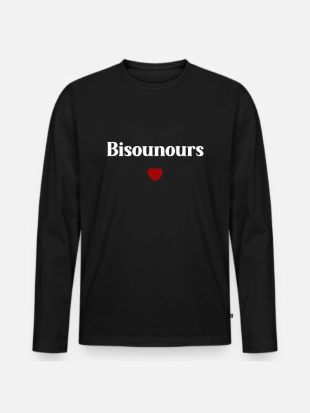 Bisounours - T-shirt manches longues Premium bio Homme - noir