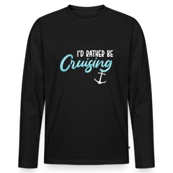 Cruise Cruise Ship - Men's Premium Organic Long Sleeve Shirt - black - Front - Nico (187cm)