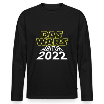 Das wars Abitur 2022 Gymasium Prüfung Abschluss - Männer Premium Bio Langarmshirt - Schwarz - Vorne - Nico (187cm)