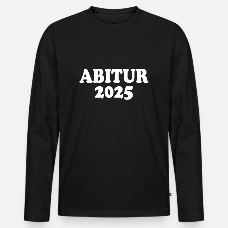 Abitur 2025 - Männer Premium Bio Langarmshirt - Schwarz