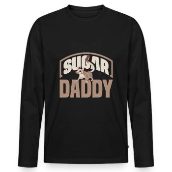 Sugar Glider Pet Sugar Daddy - Männer Premium Bio Langarmshirt - Schwarz - Vorne - Nico (187cm)
