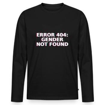 Feminism Gender Roles | Feminist Equal Gift - Men's Premium Organic Long Sleeve Shirt - black - Front - Nico (187cm)