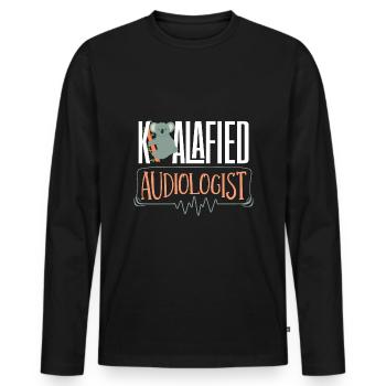 Pediatric Audiologist Audiology Koalafied - Männer Premium Bio Langarmshirt - Schwarz - Vorne - Nico (187cm)