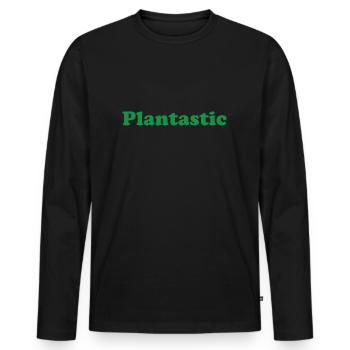 Plantastic - Les plantes c'est fantastique ! - T-shirt manches longues Premium bio Homme - noir - Devant - Nico (187cm)