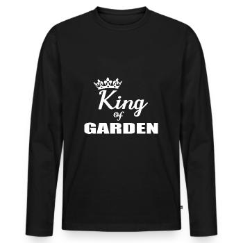 garden - Men's Premium Organic Long Sleeve Shirt - black - Front - Nico (187cm)