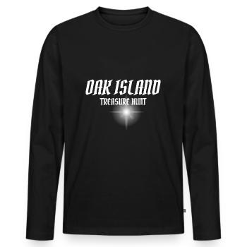 OAK ISLAND / TREASURE HUNTING: Oak Island - Men's Premium Organic Long Sleeve Shirt - black - Front - Nico (187cm)