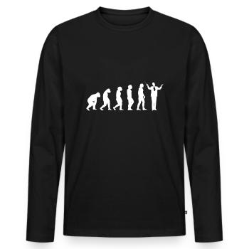 Musiciens Chefs d’orchestre Évolution Chef d’orchestre Musique Orchestre - T-shirt manches longues Premium bio Homme - noir - Devant - Nico (187cm)