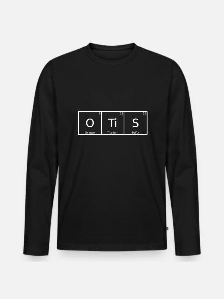 Otis Navn Fornavn Kemi Periodiske System elementer - Premium økologisk langærmet T-shirt til mænd - sort