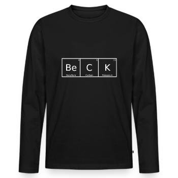 Beck Name Vorname Chemie Periodensystem Elemente - Männer Premium Bio Langarmshirt - Schwarz - Vorne - Nico (187cm)