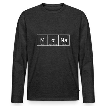 Mana Name Vorname Chemie Periodensystem Elemente - Männer Premium Bio Langarmshirt - Anthrazit meliert - Vorne - Nico (187cm)