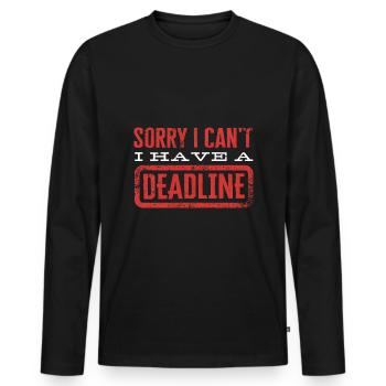 Journalist Journalism Sorry I Cant I Have A - Männer Premium Bio Langarmshirt - Schwarz - Vorne - Nico (187cm)