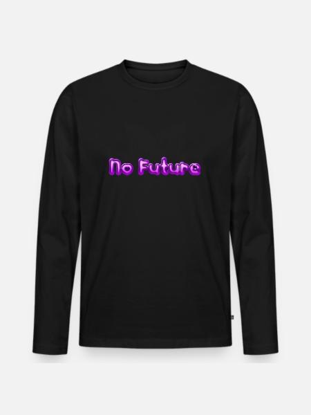 No Future - Männer Premium Bio Langarmshirt - Schwarz