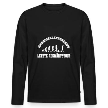 célibataire - T-shirt manches longues Premium bio Homme - noir - Devant - Nico (187cm)