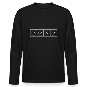 Caresse Name First Name Chemistry Periodic Table Element - Men's Premium Organic Long Sleeve Shirt - black - Front - Nico (187cm)