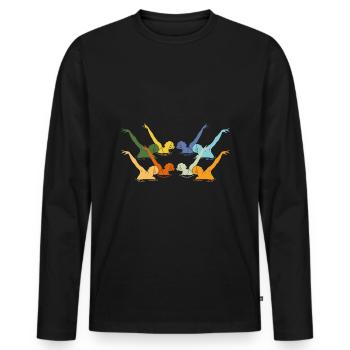 Vintage Synchronized Swimming Artistic Swimming - Männer Premium Bio Langarmshirt - Schwarz - Vorne - Nico (187cm)
