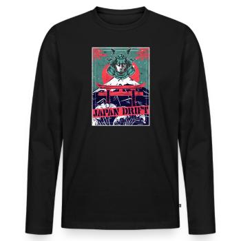 Japan Drift Japanese Retro Art Auto Motorsport - Men's Premium Organic Long Sleeve Shirt - black - Front - Nico (187cm)