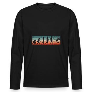 High Jump Jumping Jumper Track and Field Evolution - Men's Premium Organic Long Sleeve Shirt - black - Front - Nico (187cm)