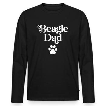 Beagle Dad - Men's Premium Organic Long Sleeve Shirt - black - Front - Nico (187cm)
