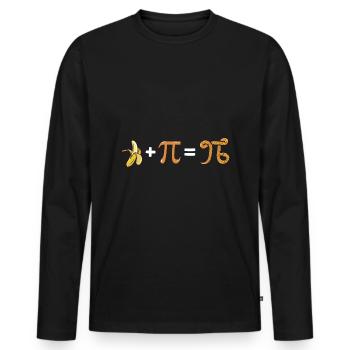 Banana Ball Python Herpetologist Pi Mathematics - Men's Premium Organic Long Sleeve Shirt - black - Front - Nico (187cm)