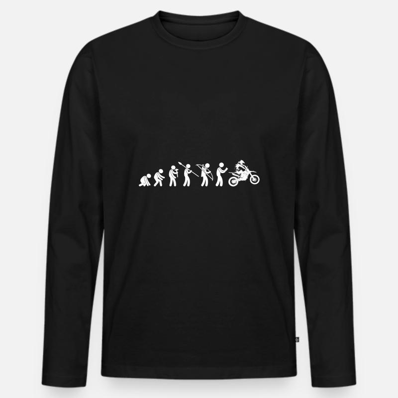Evolution Motocross - Männer Premium Bio Langarmshirt - Schwarz