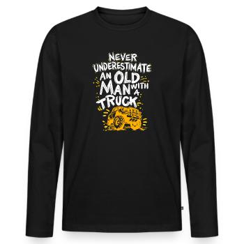 SUV SUV Trucker Shirt Gift - Men's Premium Organic Long Sleeve Shirt - black - Front - Nico (187cm)