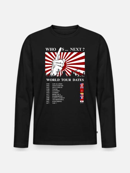 Fukushima , Anti,Kernenergie Nee bedankt , Kernenergie - Mannen Premium Bio shirt met lange mouwen - zwart