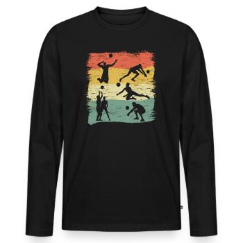 Volleyball Beach Volleyball Volleyball Volleyball Players - Men's Premium Organic Long Sleeve Shirt - black - Front - Nico (187cm)