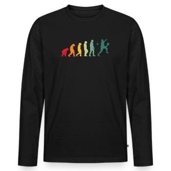 Evolution Padelist Player Of Padel - Men's Premium Organic Long Sleeve Shirt - black - Front - Nico (187cm)