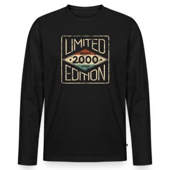 Limitierte Edition Awesome Vintage 2000 Geburtstag - Männer Premium Bio Langarmshirt - Schwarz - Vorne - Nico (187cm)