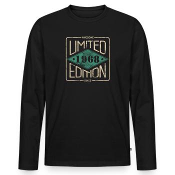 Awesome Since 1968 Retro Vintage Design - Männer Premium Bio Langarmshirt - Schwarz - Vorne - Nico (187cm)
