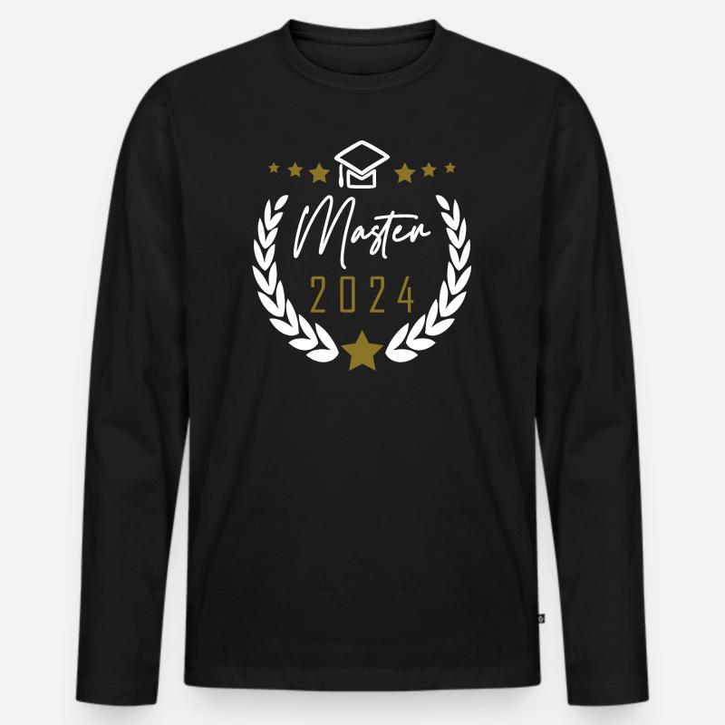 Master 2024 - Männer Premium Bio Langarmshirt - Schwarz