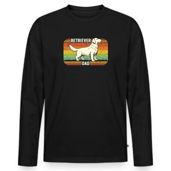 Golden Retriever est en or pour le meilleur chien - T-shirt manches longues Premium bio Homme - noir - Devant - Nico (187cm)