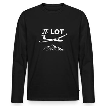 Pilot Segelflug | Segelflieger Flugschule Geschenk - Männer Premium Bio Langarmshirt - Schwarz - Vorne - Nico (187cm)