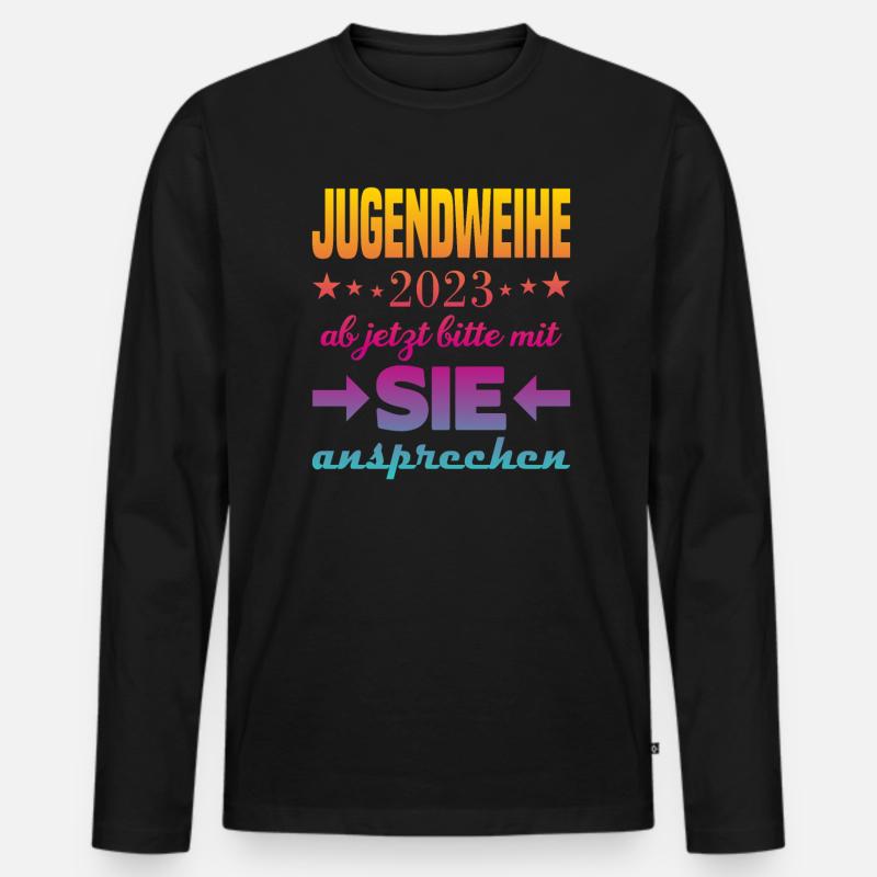 Jugendweihe 2023 - Männer Premium Bio Langarmshirt - Schwarz