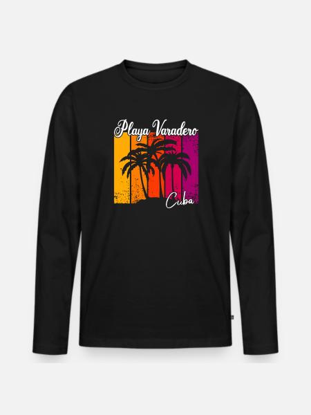 Playa Varadero Cuba - Men's Premium Organic Long Sleeve Shirt - black