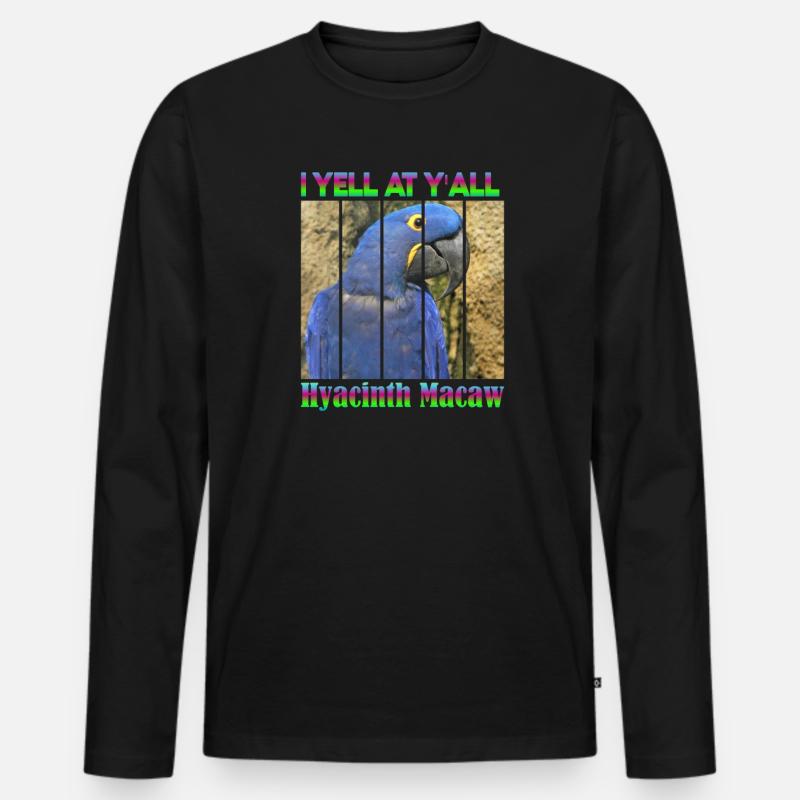 Hyazinthara - Männer Premium Bio Langarmshirt - Schwarz