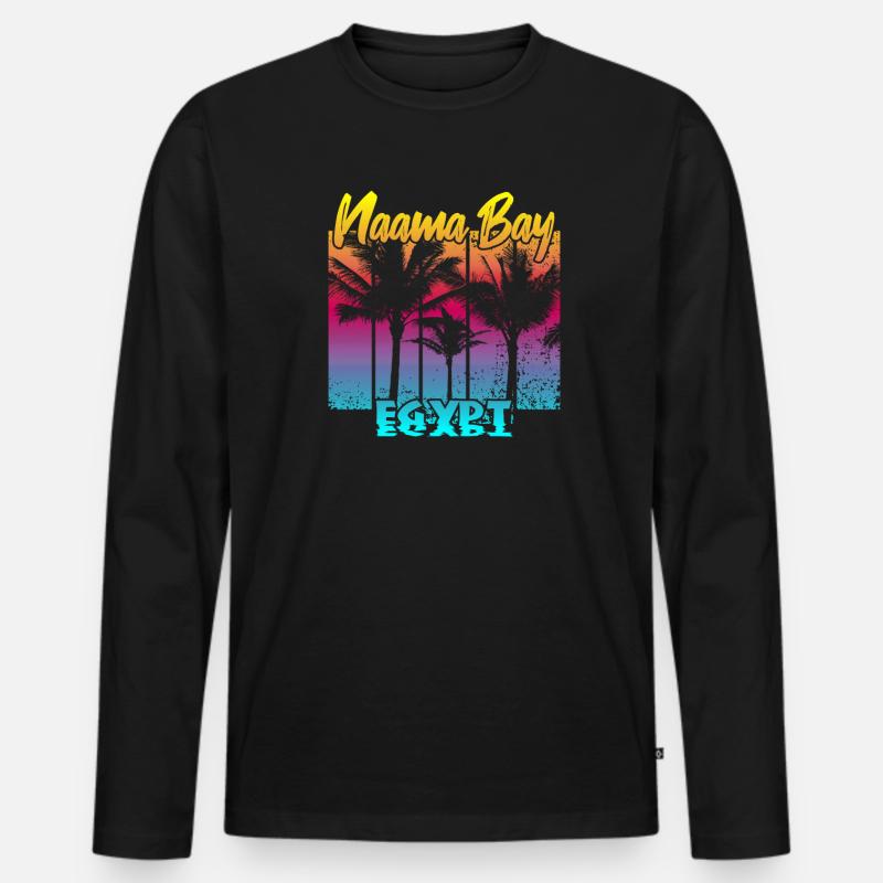 Naama Bay Egypt - Männer Premium Bio Langarmshirt - Schwarz