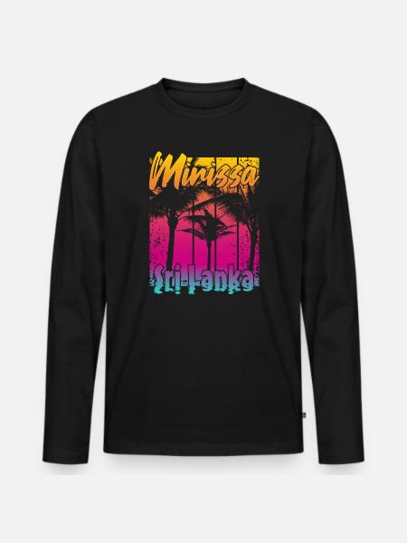 Mirissa Sri Lanka - Männer Premium Bio Langarmshirt - Schwarz