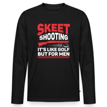 Shooting Sport Clay Pigeon Shooting Clay Pigeon Shooting - Men's Premium Organic Long Sleeve Shirt - black - Front - Nico (187cm)