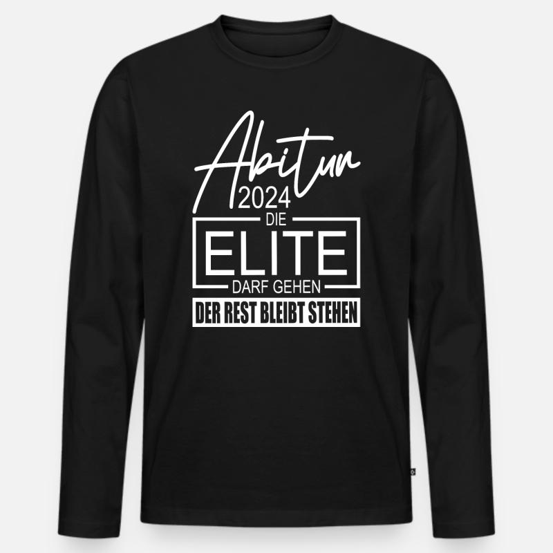 Abitur 2024 - Männer Premium Bio Langarmshirt - Schwarz